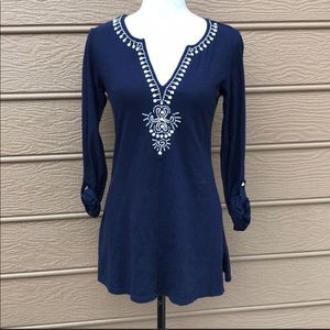Lily Pulitzer 100% cotton Navy Blue cover up. Sm